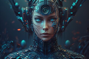 Futuristic 4K Image of Artificial Intelligence. AI