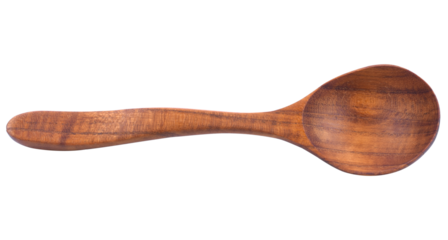 Wood or wooden spoon isolated transparent png