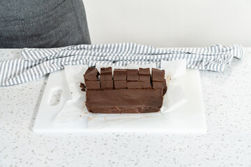 Homemade plain fudge