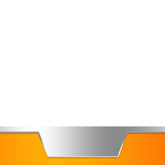 orange silver banner bottom bar and topic