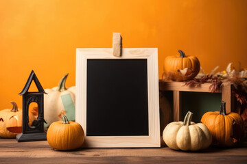 Frame with halloween scene