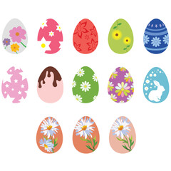 Easter egg svg, colorful easter eggs, Vectors & Illustrations, 