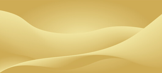 Modern smooth gold wave background. Abstract golden flow for poster and banner. The shape of the liquid is a wave of gold color. Creative design for your design projects. Vector illustration