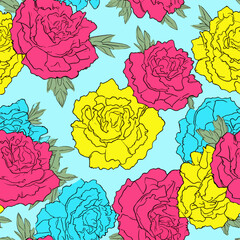 Seamless Colorful Carnation Pattern.

Seamless pattern of Carnations in colorful style. Add color to your digital project with our pattern!