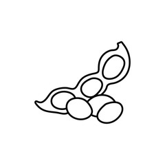 Soy bean, Soybean vector illustration. Soybean engraving isolated on white background.
