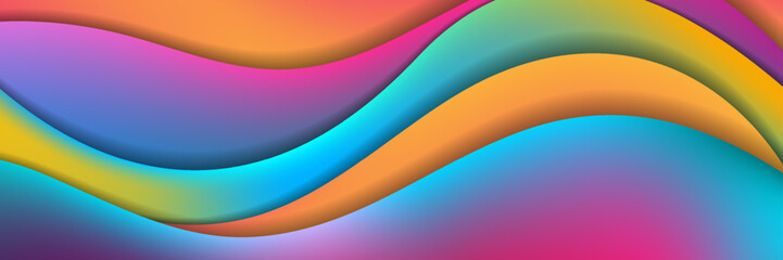 Colorful waves abstract elegat corporate background. Vector banner design