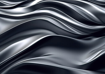Obraz premium metal surface texture wave smooth background with silver color.