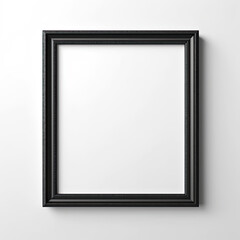 Obraz premium Picture frame. black frame, front view, blank canvas, white background