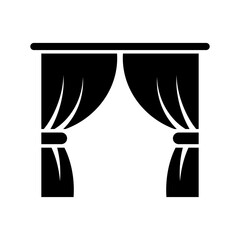 Curtain icon vector on trendy design