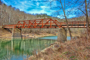 Sublimity bridge in the Kentucky National Boone Forrest