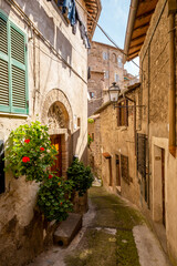 Fototapeta na wymiar Street in old town of Ronciglione in Lazio, Italy
