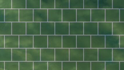 Dark green marble tile wavy swirly ceramic tile background. Old vintage ceramic tiles decorate the kitchen or bathroom. rectangle tiles seamless pattern. toilet floor, swimming pool, mosaic