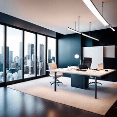 Generative AI, Modern minimalist decoration style office