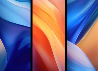 abstract blue background in the style of Iphone x. Generative Ai Illustration.