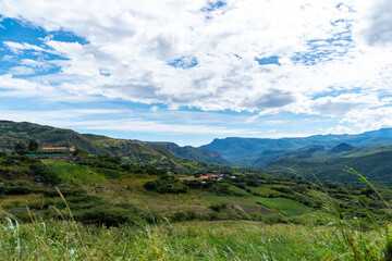 Fototapeta premium landscape with blue sky and clouds