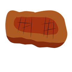 steak beef  food vector