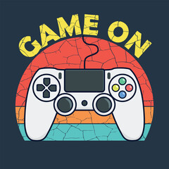 Joystick Controller, Analog Joystick, and Game Pad Stick Illustration.For t-shirt prints and other uses.