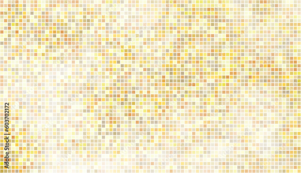 Poster abstract gold bottom mosaic with white copy space.