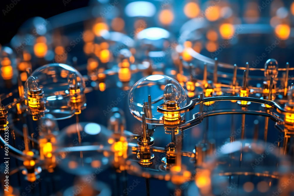 Poster generic abstract technology and engineering background illustration. created with generative ai tech