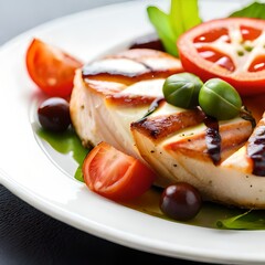 Chickenbreast with olives, tomatoes and other vegetables