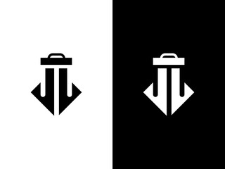 logo icon trash can illustration