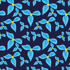 Seamless pattern with leaf vector Illustration