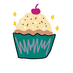 cupcake with cherry