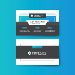 Minimalist Dental Care Business Card Design, Dentist Business card