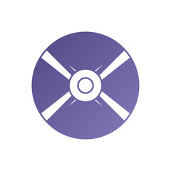 CD or DVD purple fill icon. Digital optical disc vector illustration in trendy style. Blue-ray, DVD, or CD disc for saving video, music, and computer software. Editable graphic resources for you.