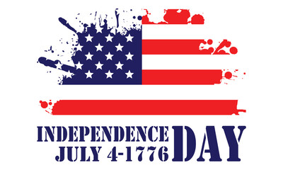 Fourth of July Independence Day America T shirt Design Vector Illustration. Happy Independence day USA 4 th July in United States of America. Vector illustration. EPS 10