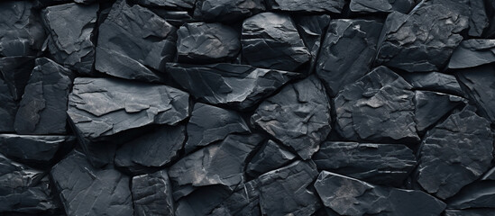 Black stone texture. AI Generated Image