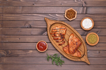 Fried meat fillet with spices