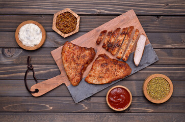 Fried meat fillet with spices