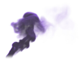 Purple smoke on transparent background
