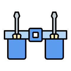 Fototapeta premium Work Belt Line Color Icon