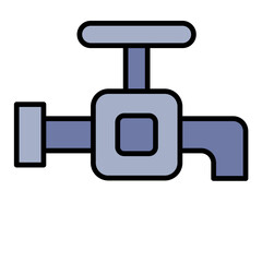 Faucet Line Color Icon