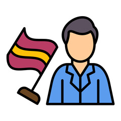 Leadership Line Color Icon