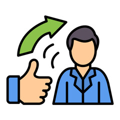 Employees Motivation Line Color Icon