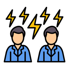 Altercation Line Color Icon