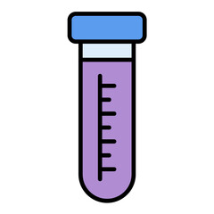 Test Tube Line Color Icon
