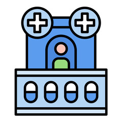 Obraz premium Pharmacy Line Color Icon