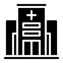 hospital glyph icon