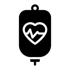 Obraz premium iv bag glyph icon