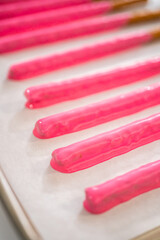 Valentine's Day Chocolate Covered Pretzel Rods