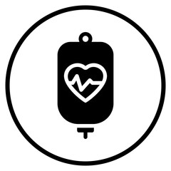 iv bag glyph icon