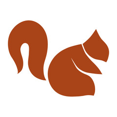 Squirrel silhouette vector,icon and logo illustration