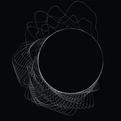 Naklejka premium Abstract oval Lines Background with geometric circles . Vector rotating ellipse Line Design . Poster template . Concentric circles logo .Minimal art 
