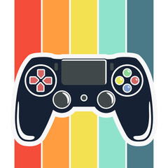 Joystick Controller, Analog Joystick, and Game Pad Stick Illustration.For t-shirt prints and other uses.  © viktorrey