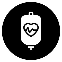 iv bag glyph icon