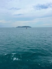 panorama blue sea view from the shore